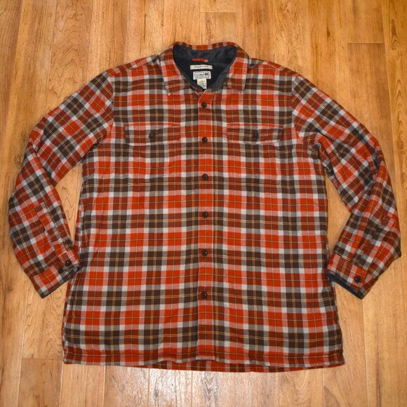 L.L. Bean Fleece Lined Plaid Shacket Shirt Jacket Sz XL - Picture 1 of 5